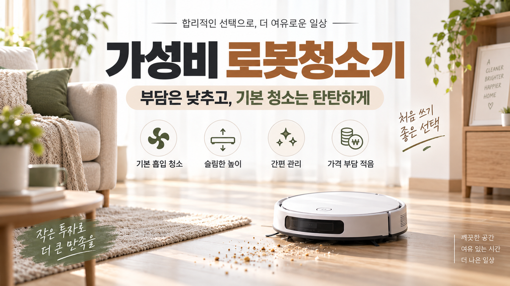 가성비 로봇청소기 추천