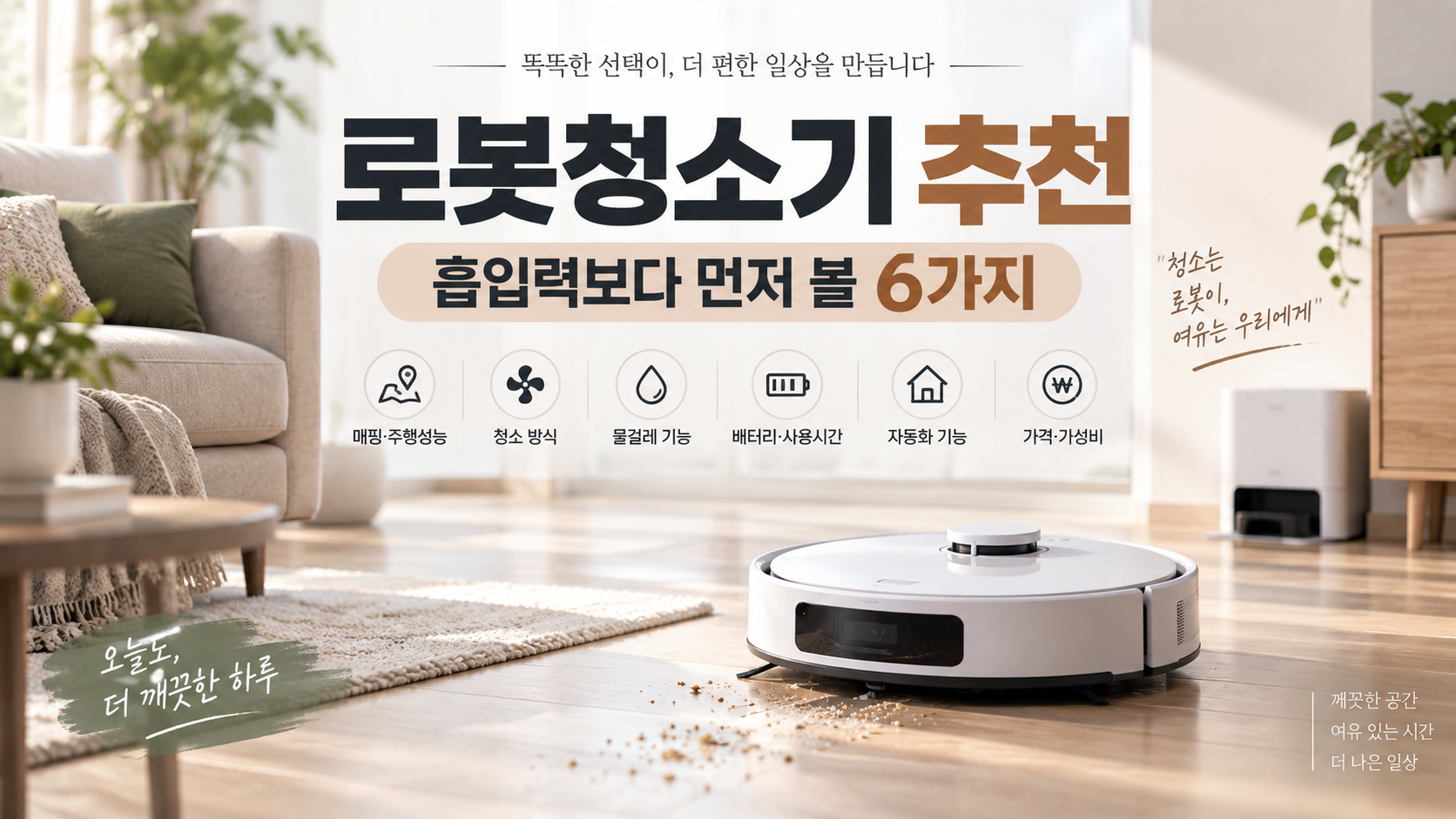 로봇청소기 추천 구매가이드 흡입력보다 먼저 볼 6가지