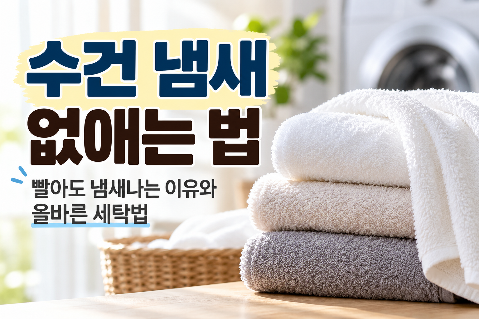 수건 냄새 없애는 법과 올바른 세탁 방법